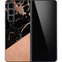 Black and Rose Gold Marble Split Galaxy Z Fold5 5G Skin